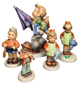 5 West Germany & Germany Goebel Hummel Figurines: #420, Special Event #74, #2 4/0, #729 & #2148/B