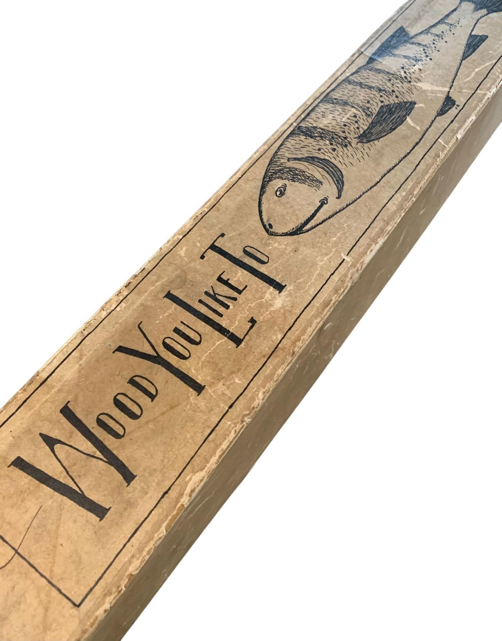 Early Holgate Bros. Co. Wooden Fishing Reel & Fish Toy Game by Jarvis Rockwell, in the Original Box (1 of 9)