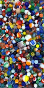 Huge 585 pc Vintage Glass Marble & Shooter Collection