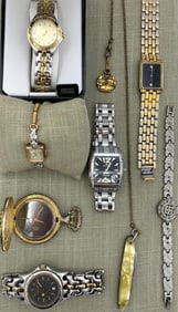 8 pc NOS to Vintage Wristwatch, Pocket Watch, Watch Fob Collection