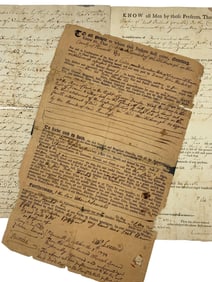 Three 18th and 19th Century Early English Legal Documents: c1744, c1799, c1800