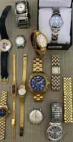 13 pc Vintage & NOS Men's & Ladies Wristwatch Collection: INVICTA, Jules Jurgensen, Gruen