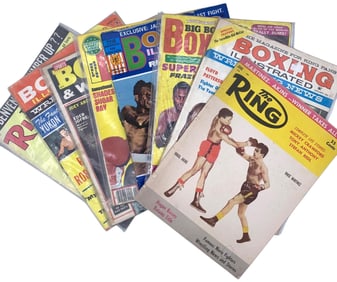 8 1950s to 1970s Boxing & Wrestling Sports Magazines