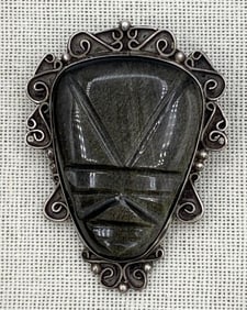 Mexican & Central American Mayan, Aztec, Jewelry & Painted Feather Artwork