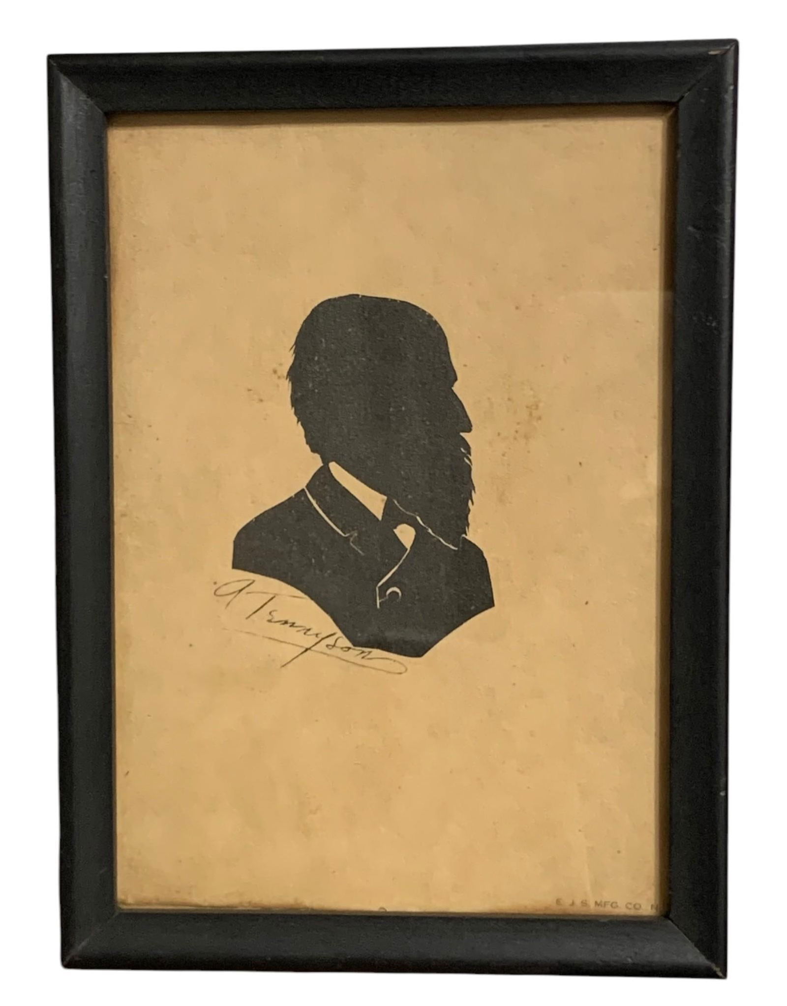 Antique Lord Alfred Tennyson Framed Silhouette Art (1 of 4)