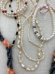 Luminous Freshwater Pearl & Gold Bead Jewelry Collection