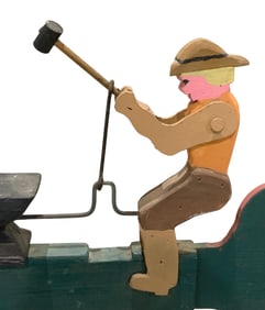 Folk Art Blacksmith Whirly-Gig Mechanical Handmade Weathervane