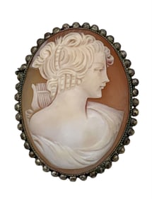 7 pc Vintage Hand Carved Cameo & Intaglio Jewelry Collection