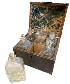 Incredible Early 19th Century Sea Captain's Liquor Chest