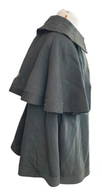 Antique Civil War era Pine Green 2 Layer Wool Cape