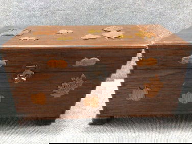 Walnut dovetailed ornamental Document Box