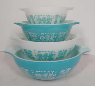 Pyrex Butter print Cinderella 4 bowl set