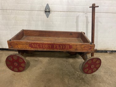 Early Victory Flyer wooden wheeled wagon