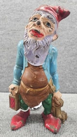 Painted Cast Iron Gnome Doorstop