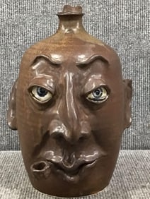 Signed Alison McCauley Carolina face jug