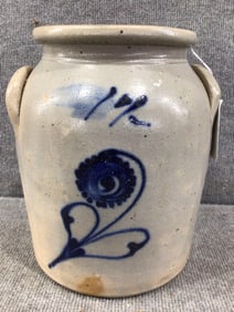 Decorated 2gal stoneware jar