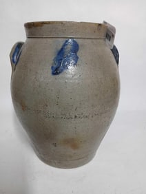 N. Tracy 2-gal stoneware ovoid jar