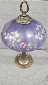 Signed Fenton Hand-Painted Lamp