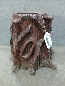 Sewer tile tree stump