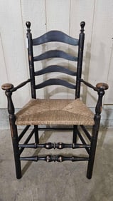 Black painted Ladder Back chair