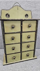 Painted 8-drw spice cabinet