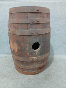 Coca-Cola Syrup barrel in red paint w/ orig label