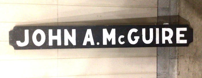 John A. McGuire Tug Boat wooden sign