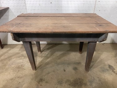 Primitive plank top table