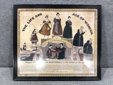 Stages of Woman's life from infancy to the brink of the grave poster
