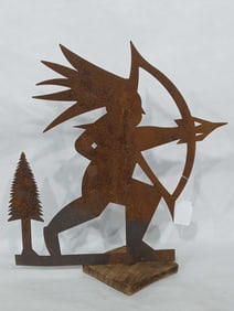 Indian folk art metal topper