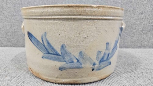 Decorated butter crock