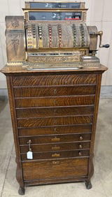 Outstanding National 592 Brass Register & Cabinet