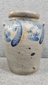 Early 1800s Cobalt decorated 1gal jar