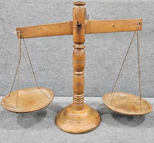 Rare 1790s wooden butter scale