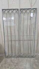 Pair of Leaded glass windows