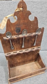 Early hanging spoon rack with storage box