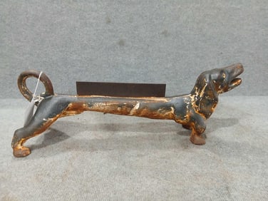 Cast iron Dachshund boot scraper
