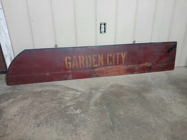 Garden City 2-sided wooden sign