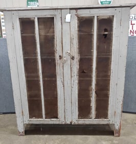 Primitive screened pie safe