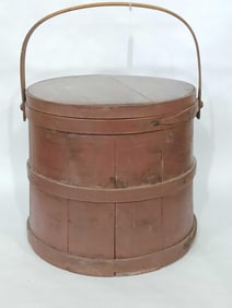Large painted firkin bucket