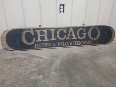 Chicago Beef & Provisions wooden sign