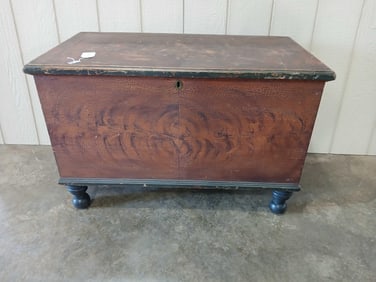 Painted Six Board Blanket box