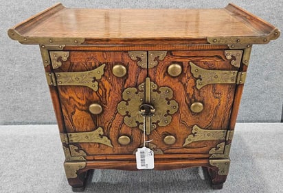 Fine Diminutive Korean Brass Trimmed Chest