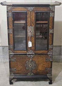 Early 20th C. Antique Korean Asian Chinoiserie Pagoda Cabinet
