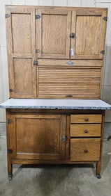 Oak 2pc Sellers Cabinet