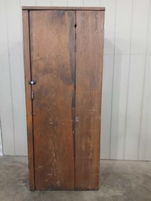 Early square nailed single door flatwall cupboard