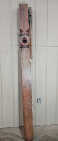 Early painted wood cased well pump