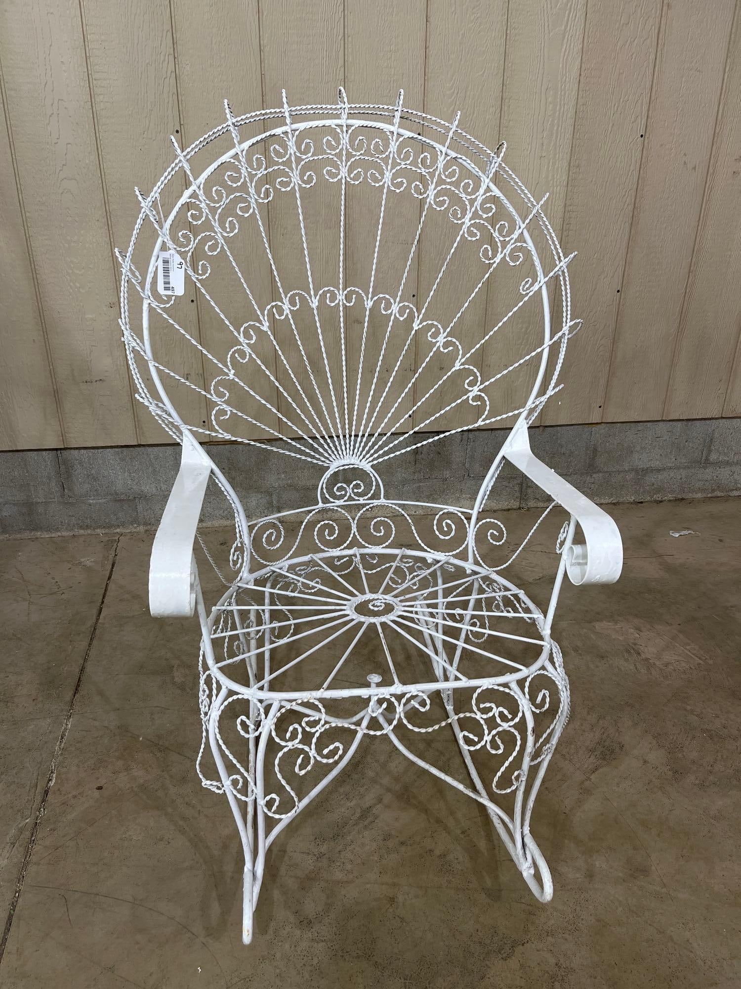 Wrought-iron Peacock Rocker: .