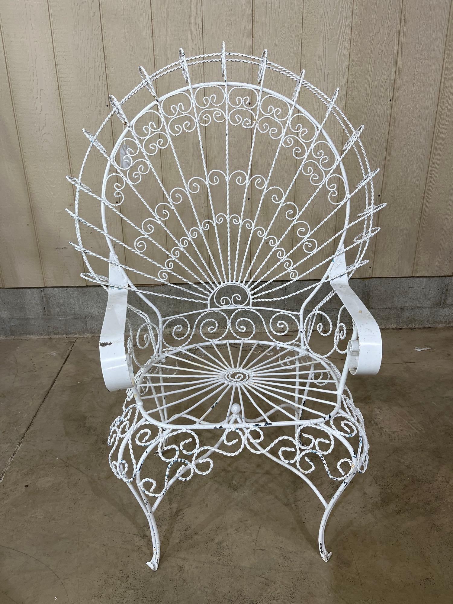 Wrought-iron Peacock Chair: .