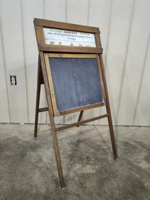 Child's classroom folding easelback chalkboard